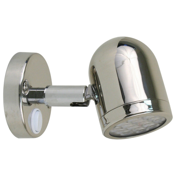 Scandvik LED 304 Stainless Steel LED Reading Light - 8-30V [19053P] - Essenbay Marine