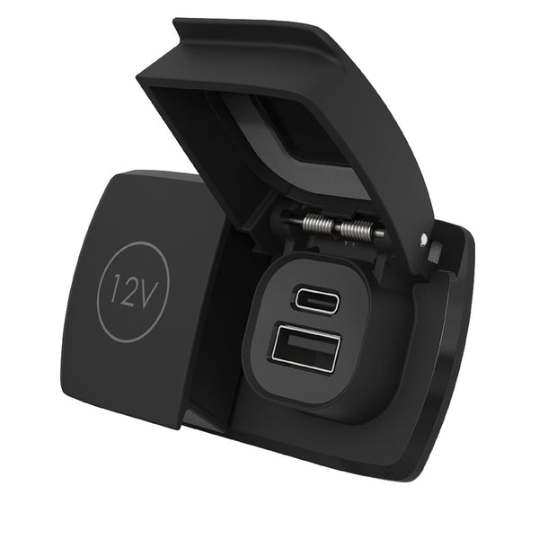 Scanstrut Flip Pro Duo - USB-A  USB-C w/12V Power Socket [SC-MULTI-F2] - Essenbay Marine