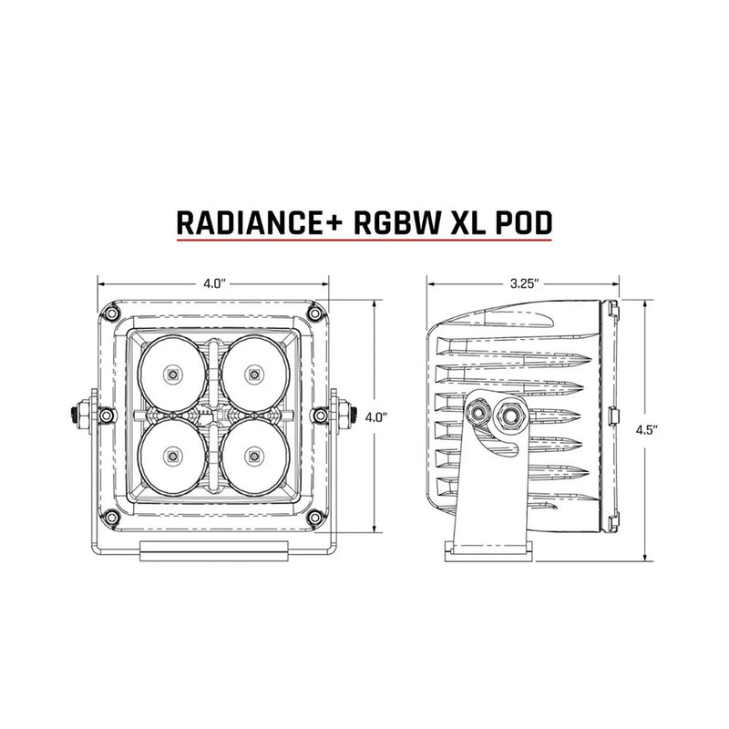 RIGID Industries XL Radiance + Light Pod - RGBW - Pair [322053] - Essenbay Marine