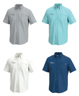 Huk Kona Solid Button-Down with Essenbay Embroidered Logo