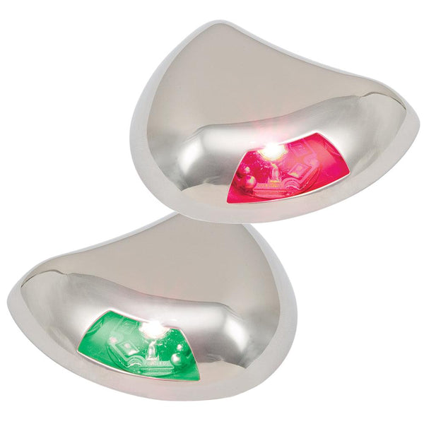 Perko Stealth Series LED Side Lights - Horizontal Mount - Red/Green [0616DP2STS] - Essenbay Marine