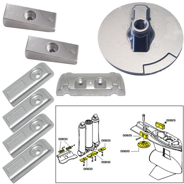 Tecnoseal Anode Kit w/Hardware - Mercury Verado 6 - Aluminum [20816AL] - Essenbay Marine