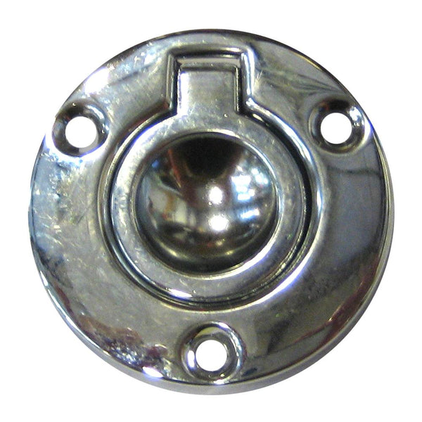 Perko Round Flush Ring Pull - 2" - Chrome Plated Zinc [1232DP2CHR] - Essenbay Marine