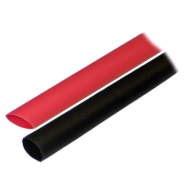 Ancor Adhesive Lined Heat Shrink Tubing (ALT) - 1/2" x 3" - 2-Pack - Black/Red [305602] - Essenbay Marine