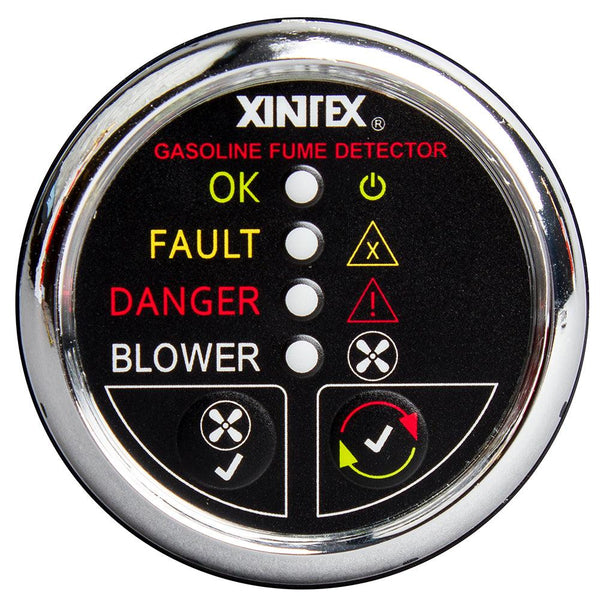 Fireboy-Xintex Gasoline Fume Detector w/Blower Control - Chrome Bezel - 12V [G-1CB-R] - Essenbay Marine