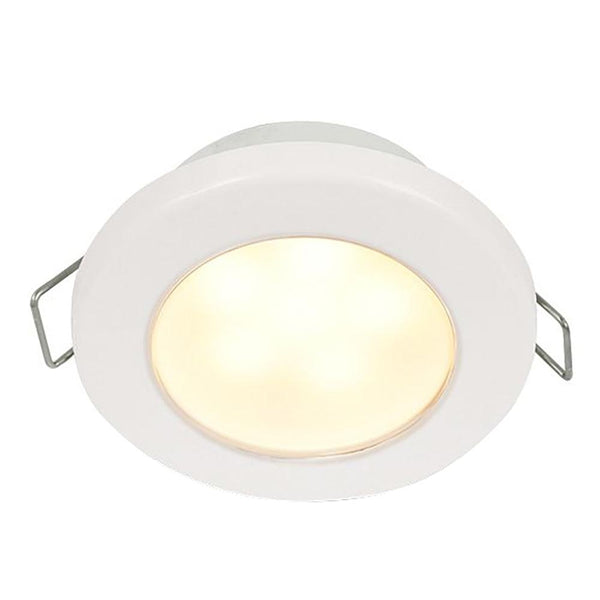 Hella Marine EuroLED 75 3" Round Spring Mount Down Light - Warm White LED - White Plastic Rim - 12V [958109511] - Essenbay Marine