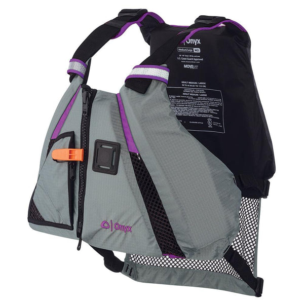 Onyx MoveVent Dynamic Paddle Sports Vest - Purple/Grey - M/L [122200-600-040-18] - Essenbay Marine