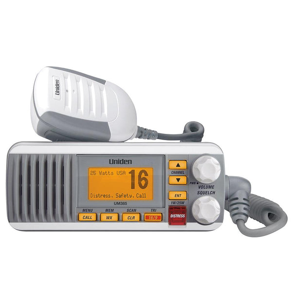 Uniden UM385 Fixed Mount VHF Radio - White [UM385] - Essenbay Marine