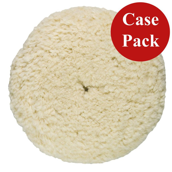 Presta Rotary Wool Buffing Pad - White Heavy Cut - *Case of 12* [810176CASE] - Essenbay Marine