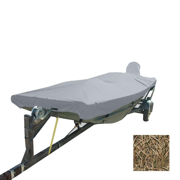Carver Performance Poly-Guard Styled-to-Fit Boat Cover f/16.5 Open Jon Boats - Shadow Grass [74203C-SG] - Essenbay Marine
