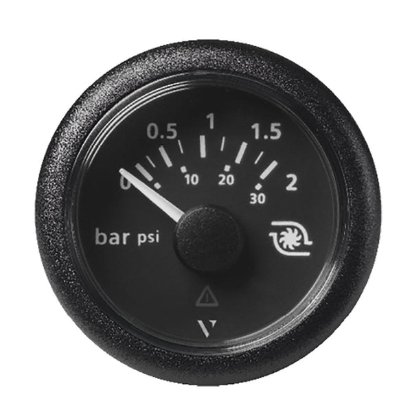 Veratron 52MM (2-1/16") ViewLine Boost Pressure Gauge 2 Bar/30 PSI - Black Dial  Round Bezel [A2C59514149] - Essenbay Marine