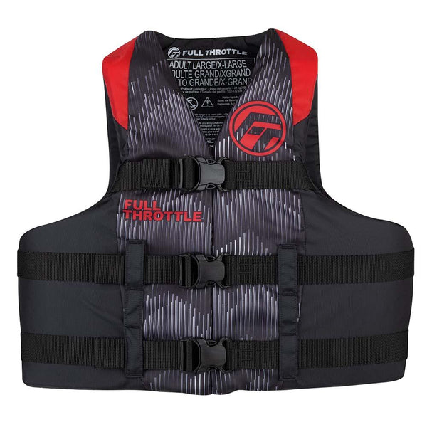 Full Throttle Adult Nylon Life Jacket - S/M - Red/Black [112200-100-030-22] - Essenbay Marine
