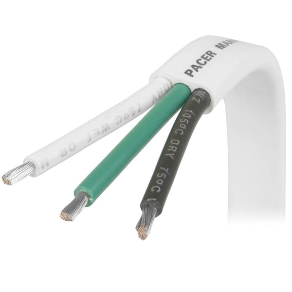 Pacer 8/3 AWG Triplex Cable - Black/Green/White - 100 [W8/3-100] - Essenbay Marine
