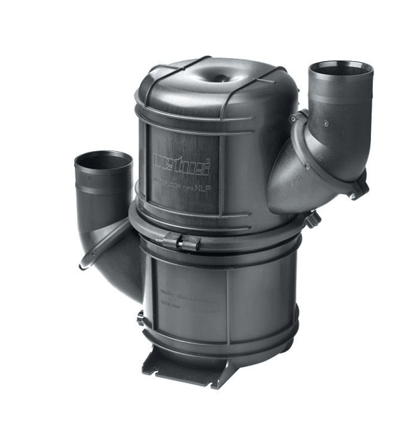VETUS HD Waterlock / Muffler Type NLP, 50 mm, 4.5 Liters, Black Part NLP50HD - Essenbay Marine