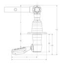 Taco Marine Grand Slam 280 Mount for 1-1/2" Outrigger GS-280 Pair - Essenbay Marine