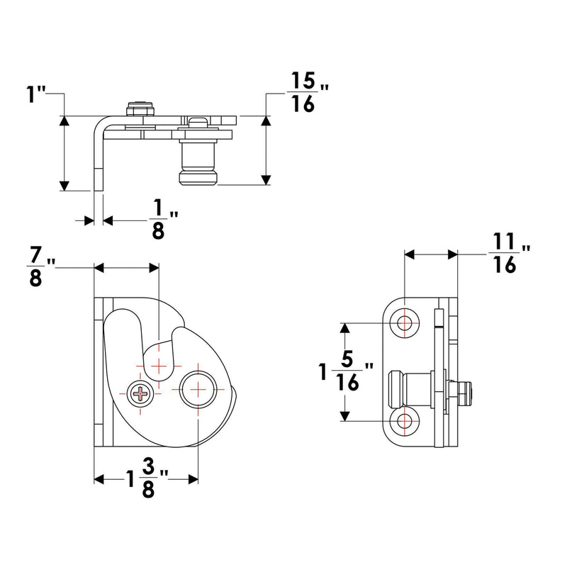 TACO Marine F16-2900 Stainless Steel Walk-Thru Windshield Latch - Essenbay Marine