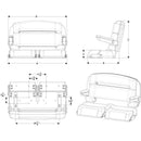 TACO Marine Capri Helm Bench HA1-36 & HA1-40 - Essenbay Marine