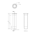 TACO Marine Black Rod Holder Liner With Lip Protection for TACO 2200 Series Rod Holders, F31-2202BKA-C - Essenbay Marine