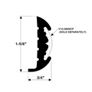 TACO Marine Semi-Rigid Vinyl Rub Rail 1-5/8" X 3/4" X 70' V11-9811WHC70 - Essenbay Marine
