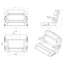 TACO Marine Capri Helm Bench HA1-36 & HA1-40 - Essenbay Marine