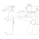 TACO Marine Port Side Aluminum Pivot Armrest Powder Coated Black K10-0006A-BKA - Essenbay Marine