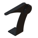TACO Marine Pivot Armrest Port Side Aluminum Powder Coated Black K10-0004A-BKA - Essenbay Marine