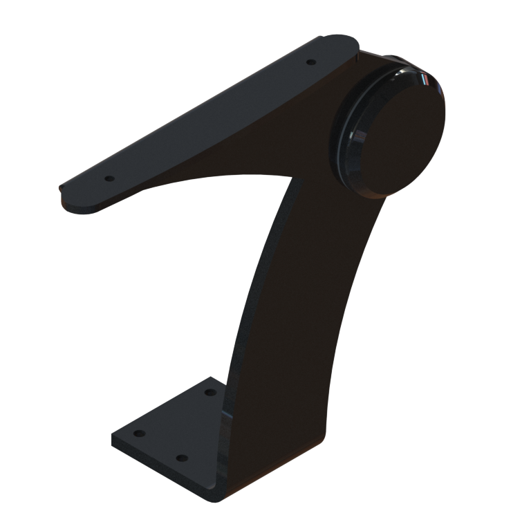 TACO Marine Pivot Armrest Port Side Aluminum Powder Coated Black K10-0004A-BKA - Essenbay Marine