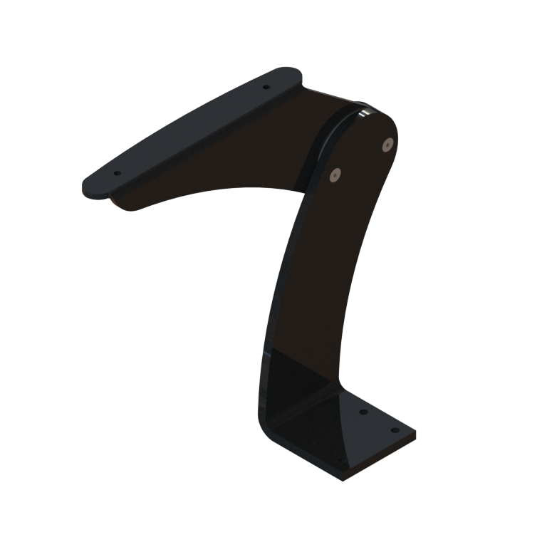 TACO Marine Pivot Armrest Starboard Side Aluminum Powder Coated Black K10-0004B-BKA - Essenbay Marine