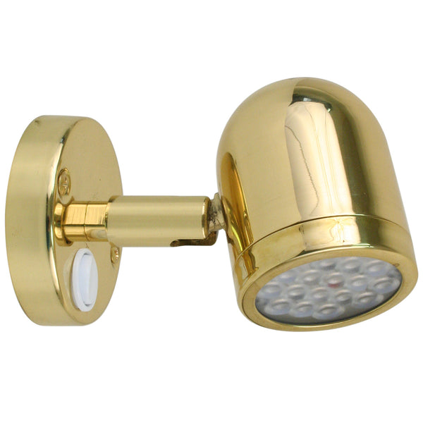 Scandvik LED Brass Reading Light - 10-30V [19052P] - Essenbay Marine