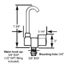 Scandvik Ceramic Family Tap w/Folding Spout - Chrome Finish [10180P] - Essenbay Marine