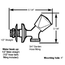 Scandvik SS Washdown Spigot [10187P] - Essenbay Marine