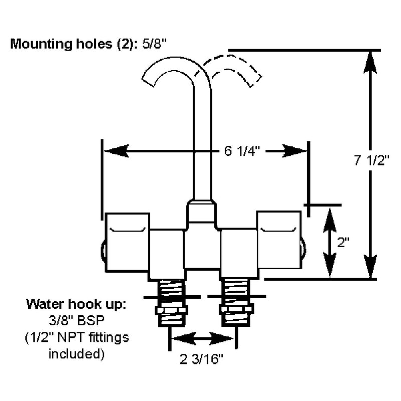 Scandvik Chrome Folding Spout Mixer [10474P] - Essenbay Marine