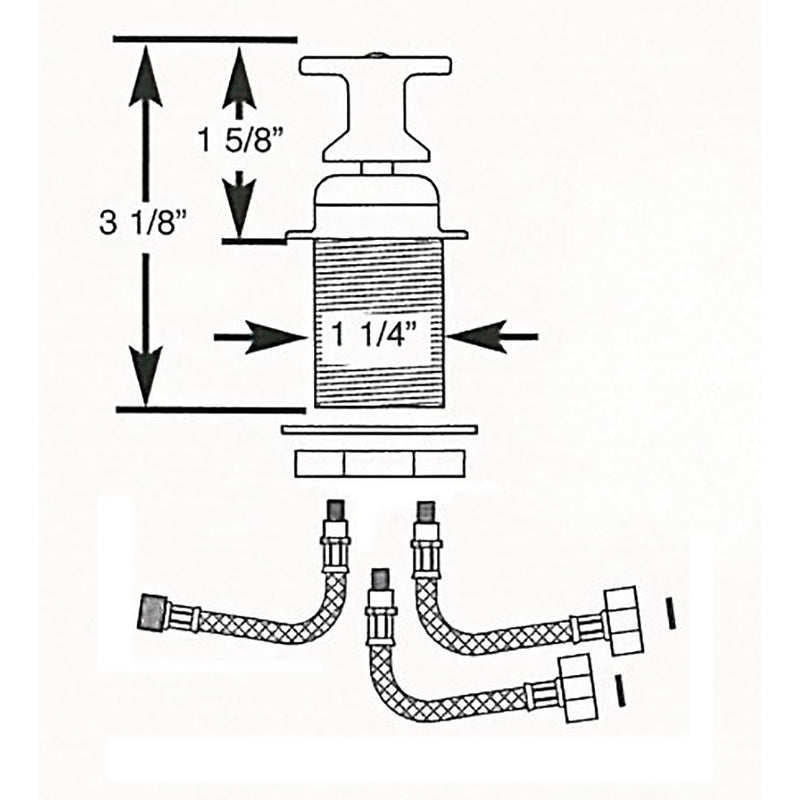 Scandvik T-Handle Shower Mixer Control [10617P] - Essenbay Marine
