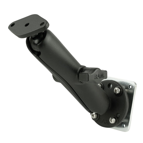 RAM Mount Double Ball Drill-Down Mount w/Diamond Plate  Backer Plate [RAM-B-138U-C-INT3] - Essenbay Marine