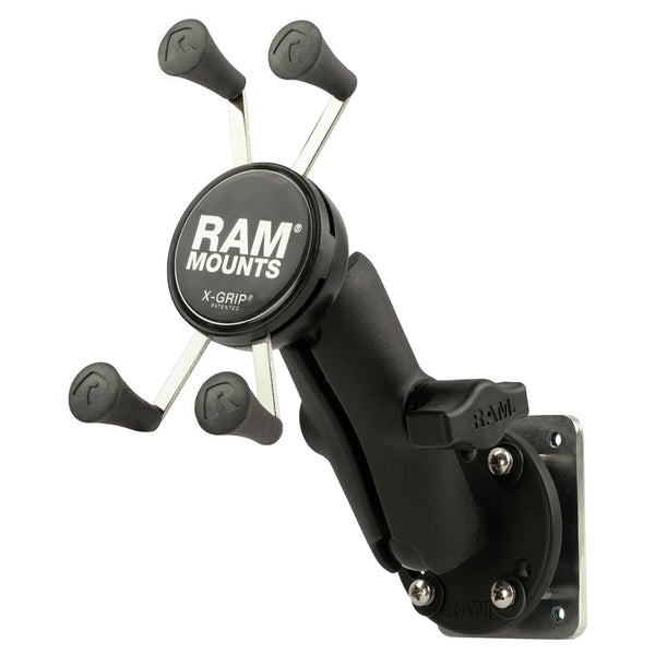 RAM Mount X-Grip Phone Mount w/Drill-Down Base  Backer Plate [RAM-B-138-UN7-225B2U] - Essenbay Marine