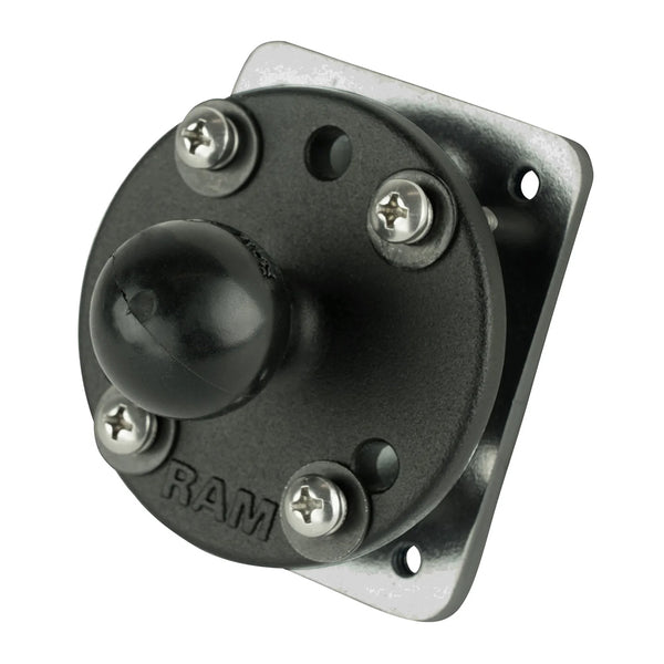 RAM Mount Drill-Down Dashboard Ball Base w/Backing Plate - B Size [RAM-B-202-225-2U] - Essenbay Marine