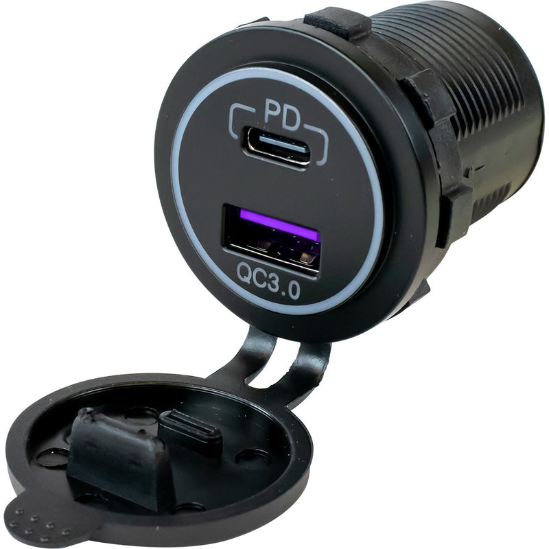 Sea-Dog USB 3.0  USB-C Power Socket w/Out Light [426510-1] - Essenbay Marine