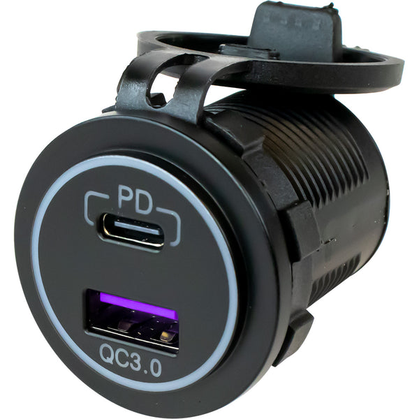 Sea-Dog USB 3.0  USB-C Power Socket w/Out Light [426510-1] - Essenbay Marine