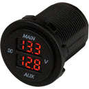 Sea-Dog Round Voltage Meter 5V-15VDC w/Rainbow Dial [421616-1] - Essenbay Marine