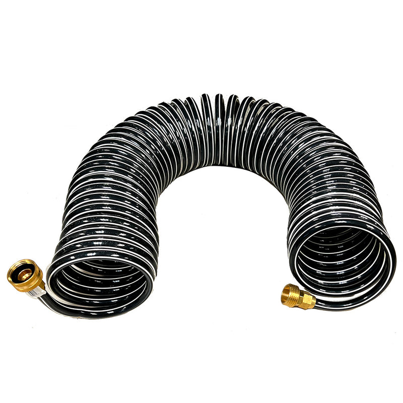 Trident Marine Coiled Wash Down Hose w/Brass Fittings - 15 [167-15] - Essenbay Marine