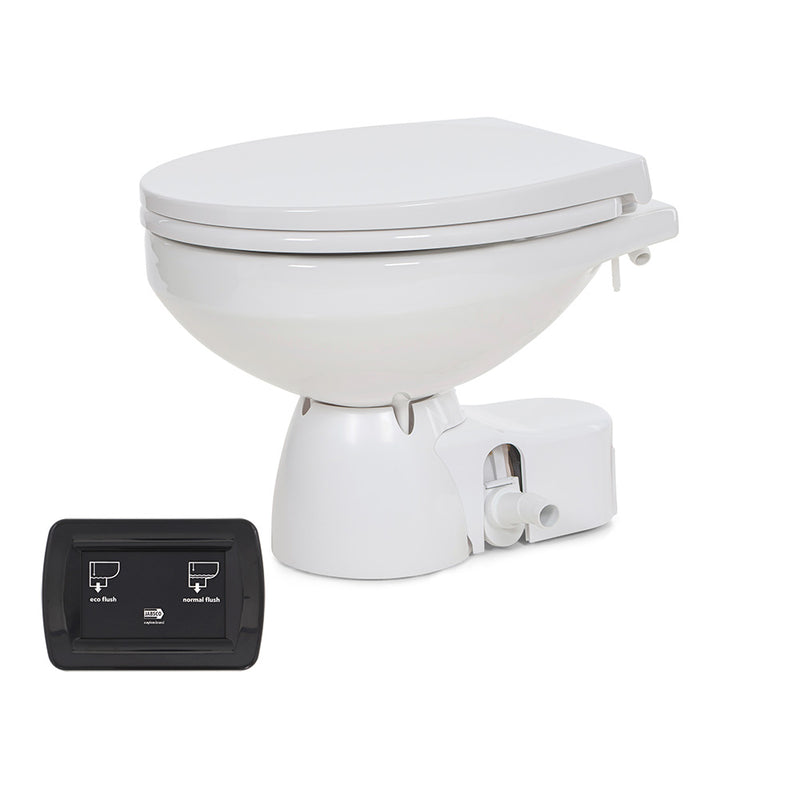 Jabsco Quiet Flush E2 Fresh Water Toilet Regular Bowl - 24V  Soft Close Lid [38045-4194RSP] - Essenbay Marine