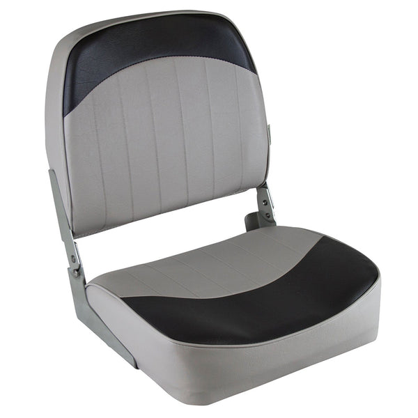 Wise Standard Low-Back Fishing Seat - Grey/Charcoal [8WD734PLS-664] - Essenbay Marine