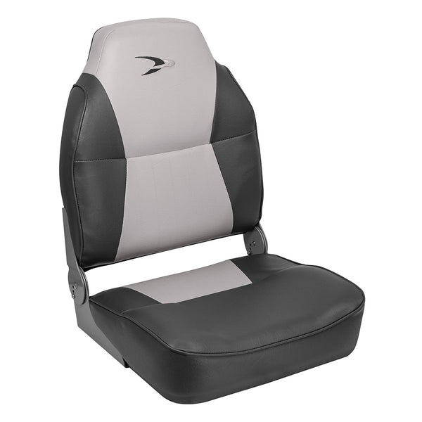 Wise Lund Style High-Back Fishing Seat - Grey/Charcoal [8WD640PLS-664] - Essenbay Marine