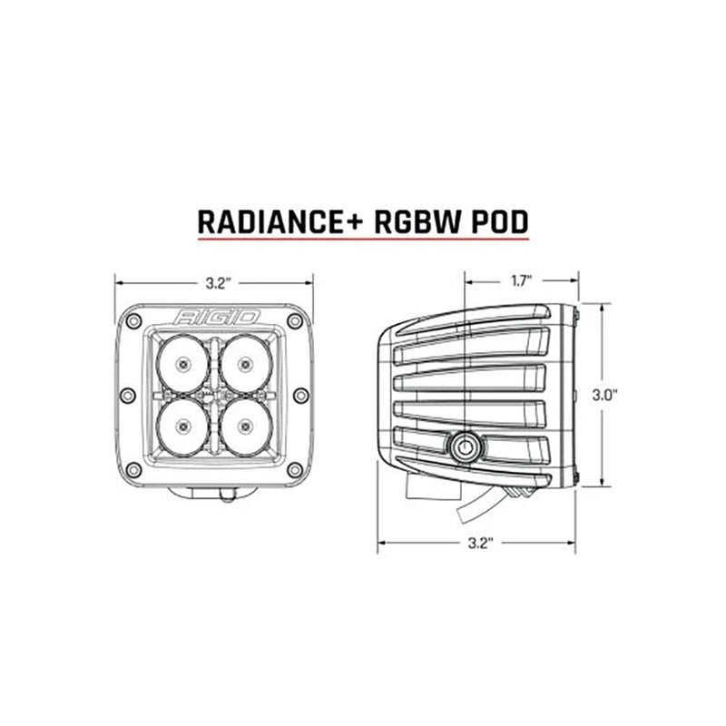 RIGID Industries Radiance + Pod - RGBW - Pair [202053] - Essenbay Marine