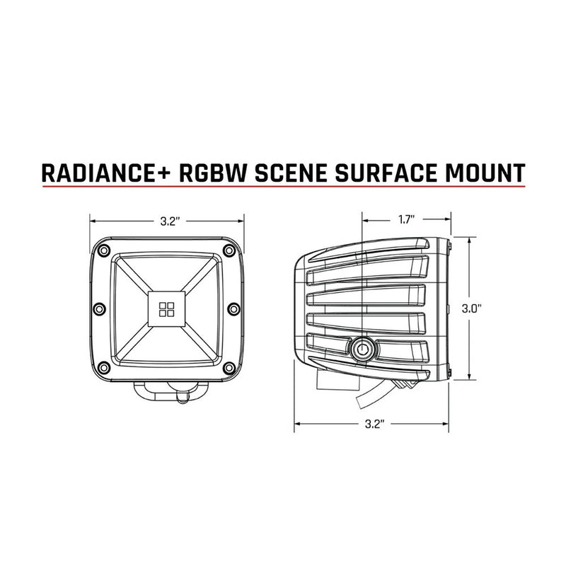 RIGID Industries Radiance Scene - RGBW - Surface Mount - Pair [682053] - Essenbay Marine