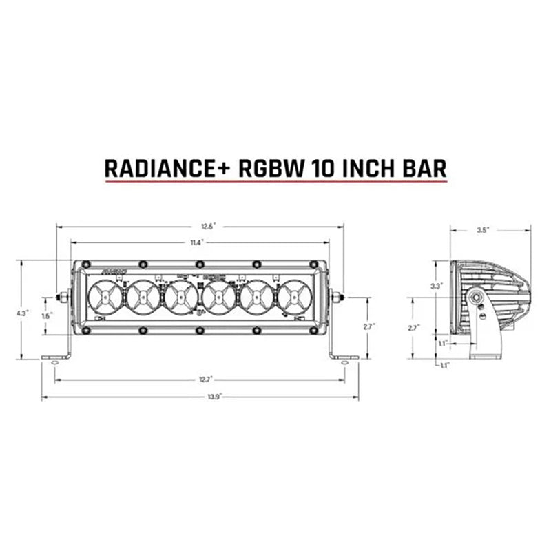 RIGID Industries Radiance + 10" Light Bar - RGBW [210053] - Essenbay Marine