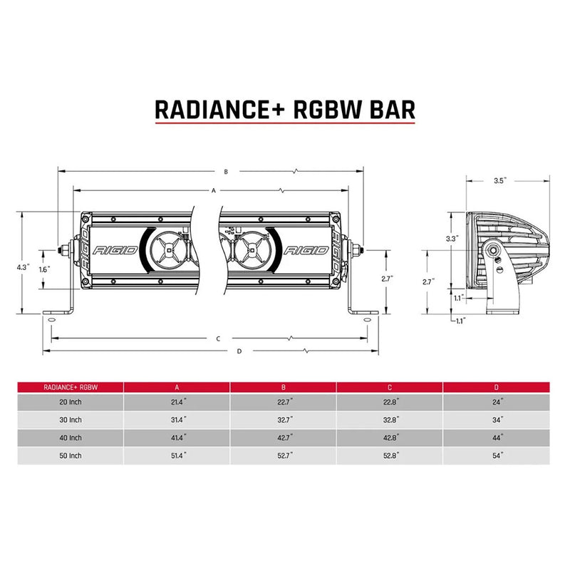 RIGID Industries Radiance + 40" Light Bar - RGBW [240053] - Essenbay Marine