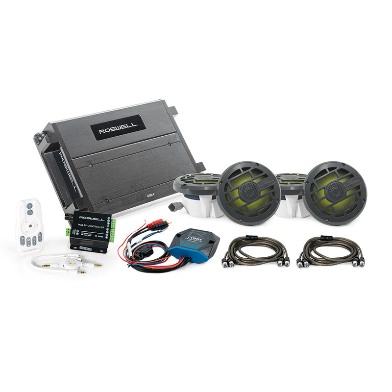 Roswell R 6.5" Marine Audio Package w/RGB Remote  Controller - Anthracite Grill [C920-2553] - Essenbay Marine
