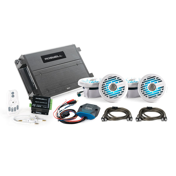 Roswell R1 6.5" Marine Audio Package w/RGB Remote  Controller - White [C920-2556] - Essenbay Marine