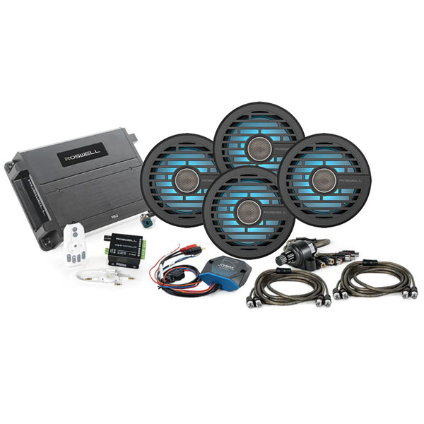 Roswell R1 6.5" Marine Audio Package w/RGB Remote  Controller - Black [C920-2557] - Essenbay Marine